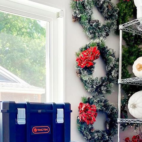 THE HOME EDIT ® on Instagram: "Our favorite wreath storage hack from our book, Stay Organized: Command Strips! Secure a few to your garage wall to save space and keep your holiday decor holly jolly all year long ✨🎄 Tap to shop!" Wreath Storage, Home Edit, Holiday Storage, The Home Edit, Garage Walls, Command Strips, Storage Hacks, Holly Jolly, Stay Organized