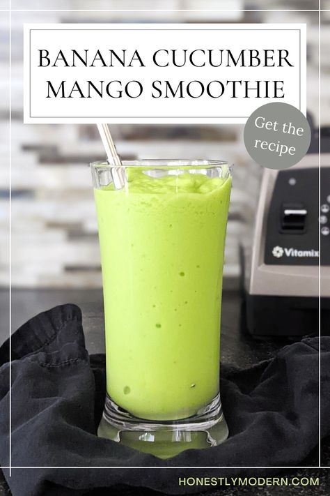 Cucumber Mango, Delicious Green Smoothie, Freezer Smoothies, Cucumber Smoothie, Yummy Green Smoothie, Green Smoothie Recipe, Smoothie Recipes Healthy Breakfast, Creamy Smoothies, Food Texture