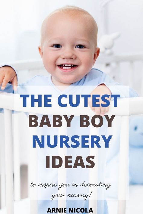 Cute Baby Boy Nursery, Nursery Theme Ideas, Nursery Decorating Ideas, Baby Boy Nursery Ideas, Nursery Ideas Boy, Baby Nursery Ideas, Modern Baby Shower Games, Boy Nursery Themes