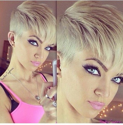 tunsori femei par scurt 2016 Short Hairstyles 2015, Hair Colorful, Chic Short Haircuts, New Short Hairstyles, Pixie Cut With Bangs, Stylish Short Haircuts, 2015 Hairstyles, Ombré Hair, Sassy Hair