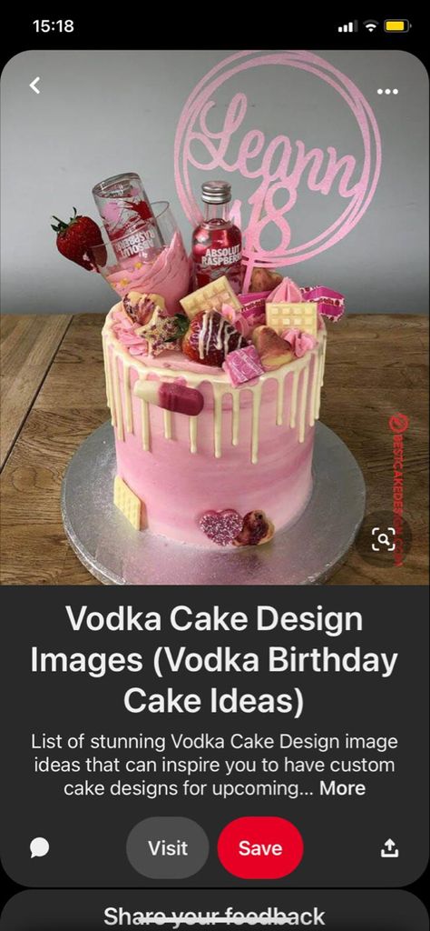 Vodka Cake Design, Vodka Cake, Raspberry Vodka, Cake Designs Images, Raspberry Cake, Absolut Vodka, 30th Birthday, Custom Cakes, Birthday Cakes