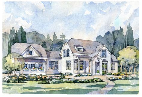 French Country House Plans That Bring All the Charm Southern Living House, Three Story House, Cottage House Plan, Southern Living House Plans, French Country House Plans, French Style Homes, Southern House Plans, Cozy Living Spaces, Cottage Plan