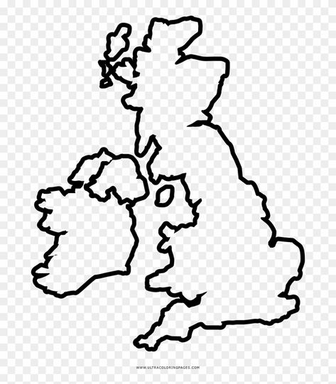 Map Coloring Pages, Britain Map, Kingdom Map, Uk Map, United Kingdom Map, Map Of Britain, Map Drawing, Easy Draw, Drawing Clipart