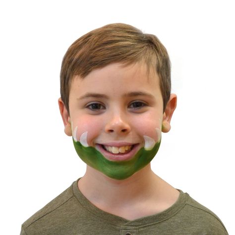 Crocodile Face Paint Guide - Easy to create in 3 simple steps | Snazaroo Alligator Face Paint, Crocodile Face Paint, Crocodile Makeup, Easy Face Paint, Crocodile Craft, Snazaroo Face Paint, Animal Face Paintings, Paint Guide, Face Painting Easy