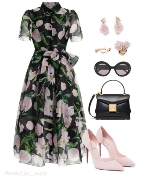 Summer Midi Dress Casual, Shop This Look, Dress For Church, Carolina Herrera Dresses, Cute Modest Outfits, Royal Outfits, Classy Work Outfits, Classy Casual Outfits, Silk Midi Dress