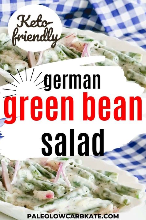 German Bean Salad, Green Bean Cucumber Salad, German Green Bean Salad, Green Bean Salad Recipes Cold, German Green Beans, Green Bean Salad Cold, Dill Vinegar, Cold Green Bean Salad, Creamed Green Beans