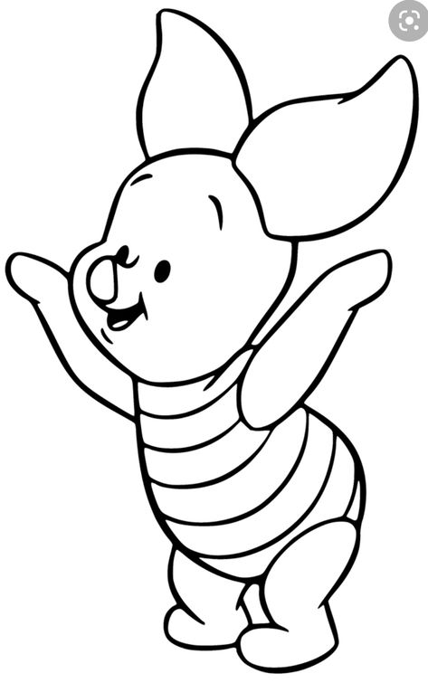 Coloring Disney Characters, Winnie The Pooh Colouring Pages, Cartoon Character Outline, Winnie The Pooh Drawing Easy, Colouring Pages For Kids Easy, Tigger Drawings, Easy Outline Drawings, Winnie The Pooh Drawings, Coloring Pages Winnie The Pooh