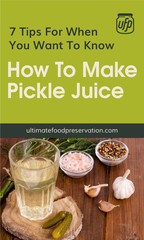 Have you ever tried a pickle juice? It's the new and exciting healthy beverage that you must try and make at home for the whole family. Here are 7 tips to get you started with making pickle juice. | Discover more pickling tips at ultimatefoodpreservation.com #pickledjuice #picklingtips #juiceideas #foodpreservationideas How To Make Pickle Juice, Frozen Pickle Juice, Homemade Pickle Juice Recipe, Dill Pickle Juice Recipe, What Can You Use Pickle Juice For, Leftover Pickle Juice What To Do, Benefits Of Pickle Juice, Pickle Juice Recipe, Drinking Pickle Juice