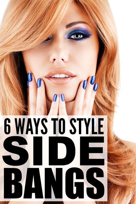 Whether you're a fan of side swept bangs, or you're in the transition period of growing out blunt bags and need ideas on how to keep your look fresh, these tutorials will teach you how to style side bangs properly. I have learned so much from these tutorials, and I am amazed at how versatile side bangs can be if you style them correctly. Also? They are the perfect compliment for fall fashion, and look great in winter as well! Side Swept Bangs For Fine Hair, Long Hairstyles With Side Swept Bangs, How To Keep Bangs Out Of Your Face, How To Style Side Swept Bangs Tutorials, Styling Side Swept Bangs, How To Do Side Bangs, How To Curl Long Bangs, How To Style Side Swept Bangs, Haircuts For Growing Out Bangs