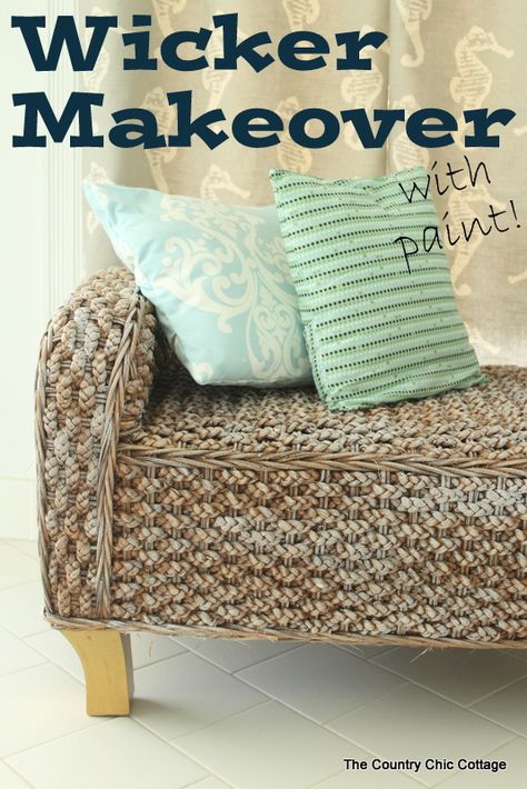 Painting Wicker, Wicker Makeover, Paint Wicker, Wicker Furniture Makeover, Painting Wicker Furniture, Cottage Diy, Chair Photography, Old Wicker, Sunroom Furniture