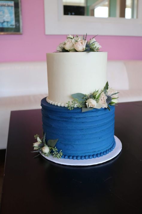 White And Blue Wedding Cake, Debut Cakes, 2 Tier Wedding Cake, Wedding Cake With Fresh Flowers, White And Blue Wedding, Cakes For Girls, 2 Tier Wedding Cakes, Cake With Fresh Flowers, Tiered Cakes Birthday