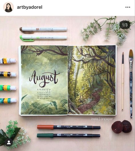 August cover page ideas #bulletjournaling #bujo Jellyfish Bullet Journal, Daily Planner Ideas, August Bullet Journal, Kunstjournal Inspiration, Posca Art, Bullet Journal Diy, Bullet Journal Notebook, Daily Page, Bullet Journal Design Ideas