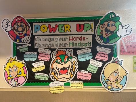 Ra Bulletin Boards Guys, Roblox Bulletin Board Ideas, Mario Themed Bulletin Board, Ra Bulletin Boards Freshmen, Mario Themed Classroom Bulletin Boards, College And Career Bulletin Board High School, Mario Bulletin Board Ideas, Super Mario Bros Bulletin Board Ideas, Super Mario Bros Bulletin Board