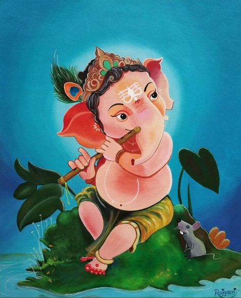 Acrylics on 15*18 inch canvas Bal Ganesh Painting, Bal Ganesha, Ganesh Painting, Bal Ganesh, Ganesh Ji, Shiva Painting, Ganesh Art, Shiva Statue, Ganesha Painting