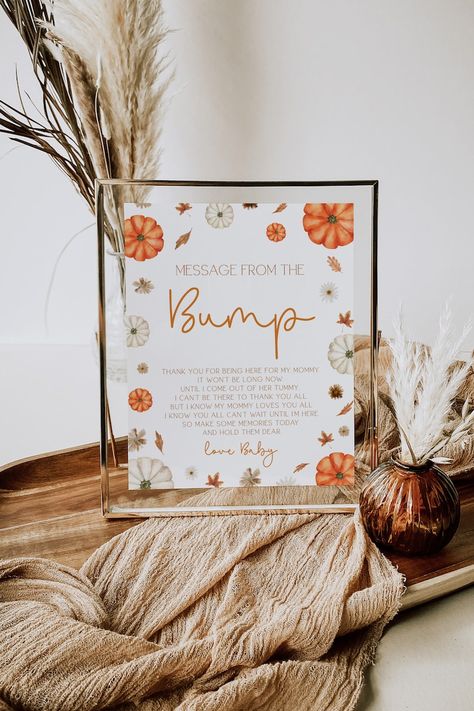 Little Pumpkin Message From the Bump Sign, Little Pumpkin Baby Shower Sign, Baby Shower Decorations, Pumpkin Baby Shower Sign, Template - Etsy November Theme Baby Shower Ideas, Little Pumpkin On The Way Baby Shower Ideas, Pumpkin Baby Shower Table Decor, Little Pumpkin Baby Shower Centerpieces, My Little Pumpkin Baby Shower Ideas, Hello Pumpkin Baby Shower Ideas, A Little Pumpkin Is On The Way Decor, Boho Pumpkin Baby Shower Theme, Fall Baby Shower Table Decor