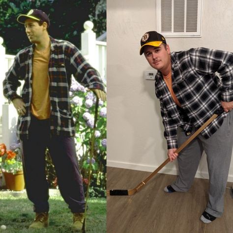 Adam Sandler Costume Ideas Happy Gilmore, Dress Up Like Adam Sandler, Adam Sandler Happy Gilmore Outfits, Happy Gilmore Halloween Costume, Dress Up Like Adam Sandler Day, Adam Sandler Movies Costumes, Cute Adam Sandler Outfits, Adam Sandler Winter Outfit, Diy Adam Sandler Costume