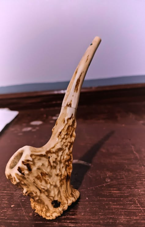 Deer Horn Ideas, Deer Antler Pipe, Deer Antler Ideas, Deer Horn Jewelry, Antler Pipe, Diy Antler, Antler Projects, Deer Antler Crafts, Deer Antler Decor