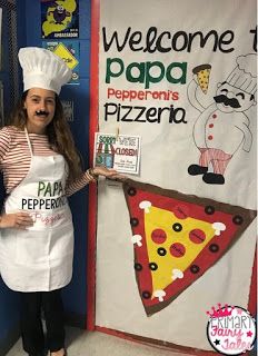 Fraction Pizza Room Transformation, Pizzeria Classroom Transformation, Pizza Room Transformation, Pizza Classroom Transformation, Class Transformation Ideas, Kindergarten Room Transformation, Transformation Classroom, Classroom Restaurant, Classroom Transformation Ideas