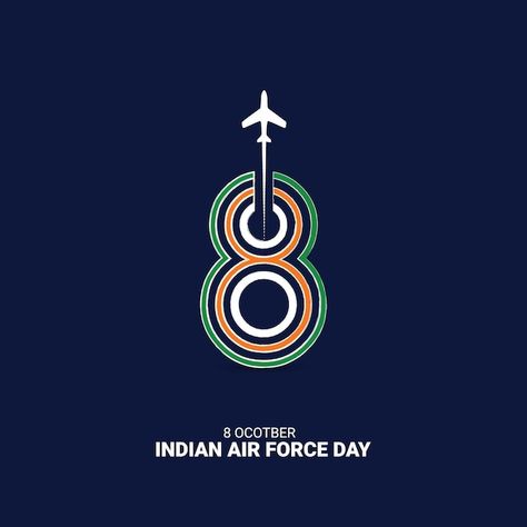 Indian air force day creative design | Premium Vector #Freepik #vector #flag-background #india #india-background #india-flag Creative India, Indian Air Force Day, Hair Advertising, Air Force Day, Free Sky, Cake Branding, Pakistan Independence Day, Indian Air Force, India Flag