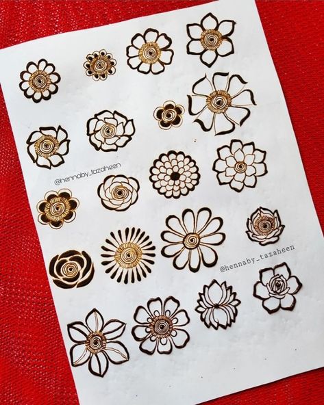 Flower Simple Mehndi Designs, Mehndi Basic Designs, Flower Mehandi Designs Back Hand, 3d Flowers Mehndi Design, 3 D Mehndi Design, Basic Mehndi Designs Flowers, Basic Mehndi Flowers, Basic Flowers In Mehendi, Mehendi Flower Designs Simple