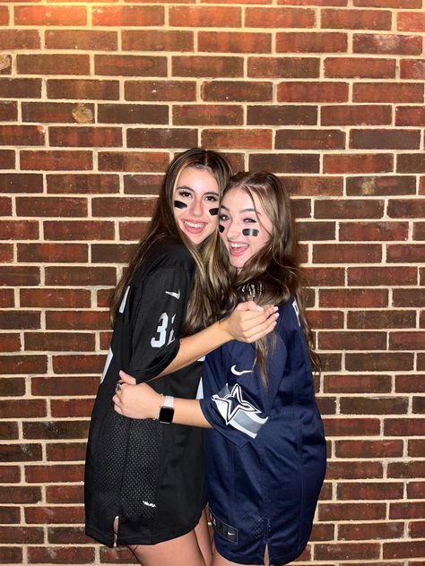 matching football jersey friends halloween Wearing His Jersey Football, Spirit Week Jersey Day, Jersey Out Football Game, Football Costumes For Girls Halloween, Football Costume Girl, Jersey Theme Football Game, Football Halloween Costume For Women, American Football Costume, Football Player Halloween Costume