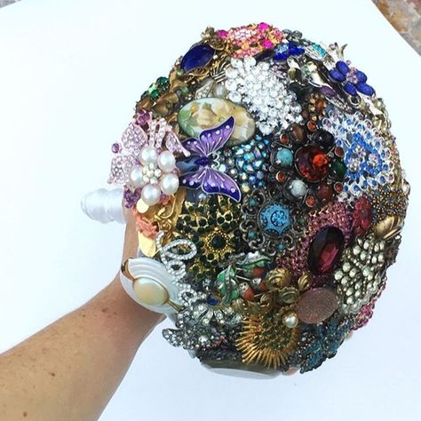 @floriodesigns posted to Instagram: I like blue 💙, but i also like purple 💜 and red ❤ and yellow 💛 So i put all the colours into this 🌈Rainbow brooch bouquet with 🌈  Comment below or message me to discuss your colour scheme💜💙💚🧡💛  #floriodesigns #alternativebouquet #alternativewedding #bohobride #bridebook #vintagebride #vintagewedding #bohowedding #theknot #loveintentionally # Rose Gold Brooch Bouquet, Alternative Wedding Bouquet, Fabric Bouquet, Jeweled Bouquet, Blessing Beads, Bridal Brooch, Beautiful Bridal Bouquet, Bridal Brooch Bouquet, Sentimental Jewellery