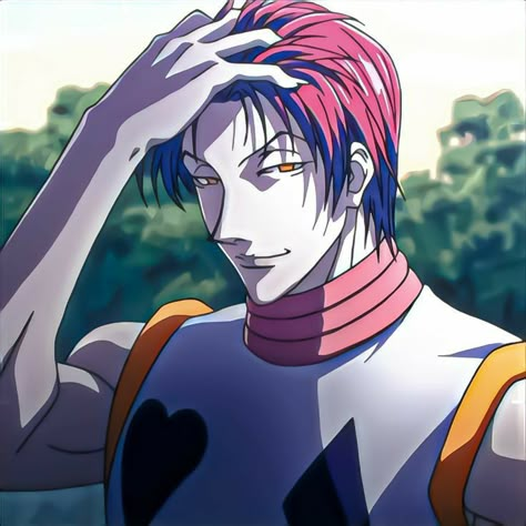 Hisoka. A Duck, Pink Hair, Anime Character, Hair, Anime, Pink