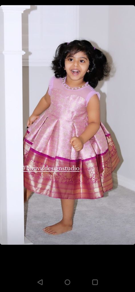 Pattu Short Frocks For Women, Pattu Dress For Kids, Frocks Design For Kids, Pattu Frocks For Baby Girl, Kids Pattu Frock Designs, Traditional Frocks For Baby Girl, Baby Pattu Frocks Designs, Pattu Frocks For Kids, Pattu Lehenga For Kids