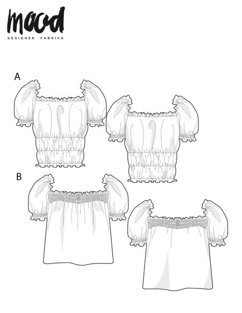 Tips & Tricks for Shirring or Ruching Fabric - Free Sewing Pattern - Mood Sewciety Mood Sewing Patterns, Cottagecore Patterns, Cottagecore Wardrobe, Embroidery Couture, Sundress Sewing Patterns, Mood Sewciety, Sewing Patterns Free Women, Free Sewing Patterns, Free Sewing Pattern