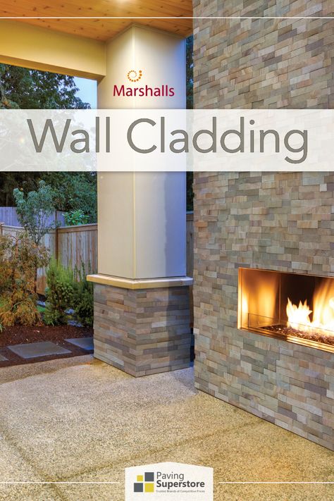 Marshalls Stoneface Drystack Veneer is a natural stone wall cladding made to give the appearance of a natural drystack wall. The cladding pieces come in a 'z' shape to help disguise join lines. The cladding gives an attractive finish to your garden design. Get professional results and its simple to install, coming with the required amount of primer and adhesive. Great assortment of colours to choose from. Wall Cladding Exterior Ideas, Wall Cladding Exterior, Wall Cladding Ideas, Outdoor Wall Cladding, Cladding Ideas, Stone Wall Cladding, Patio Slabs, Natural Stone Wall, Garden Paving