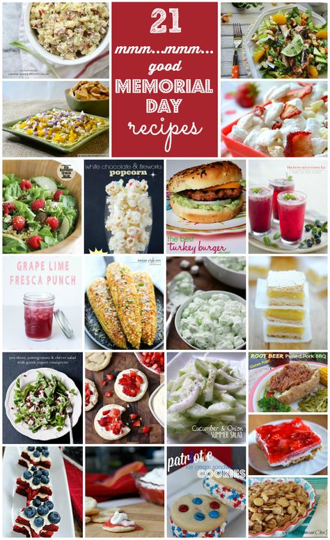 Memorial Day Desserts, Memorial Day Foods, Bbq Side Dishes, Patriotic Food, Bbq Sides, Mini Pizza, Backyard Bbq, Recipe Roundup, Holiday Cooking