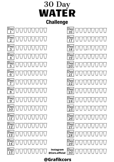 30 Day Water Challenge, Challenge 30 Day, Water Challenge, 30 Day Challenge, 30 Day, Word Search Puzzle, Water