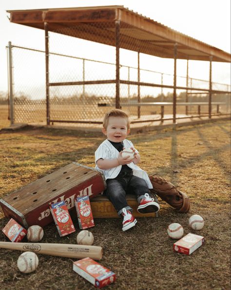 Baseball Birthday Smash Cake, Rookie Of The Year Smash Cake Photos, Vintage Baseball Photo Shoot, 1st Birthday Baseball Theme Photo Shoot, Toddler Baseball Photoshoot, One Year Baseball Photoshoot, Baseball One Year Old Photoshoot, Rookie Of The Year Cake Smash, Rookie Of The Year Photo Shoot