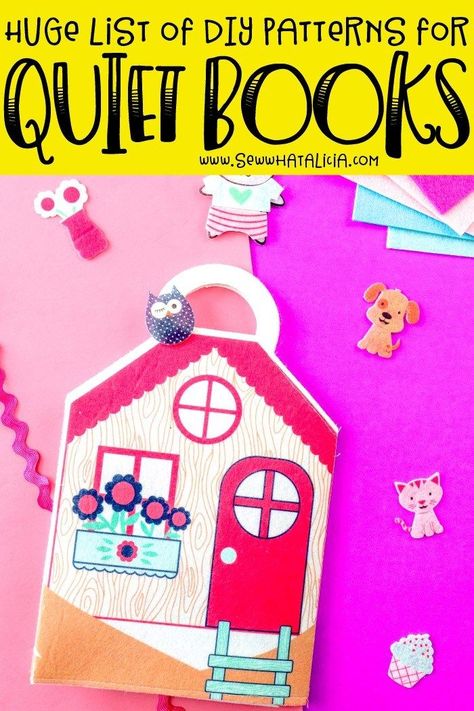 sewing toys patterns Quiet Busy Book, Busy Book Templates, Quite Book Ideas, Cat Plush Sewing Pattern, No Sew Patterns, Quilt Book, Quiet Book Templates, Diy Quiet Books, Sew Patterns