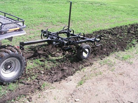 Atv Plow, Atv Implements, Atv Attachments, Dump Cart, Agricultural Implements, Cool Truck Accessories, Atv Winch, Tractor Idea, Atv Trailers