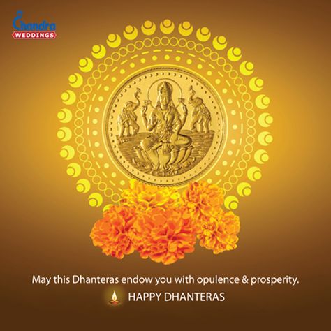 May divine blessings of Goddess Laxmi bestow on your bountiful fortune. Wish you all a very happy Dhanteras. #ChandraWeddings #HappyDhanteras Whatsapp Profile Picture Funny, Happy Diwali Animation, Diwali Animation, Diwali Message, Romantic Good Morning Quotes, Hoarding Design, Devi Maa, Goddess Laxmi, Ganpati Decoration At Home