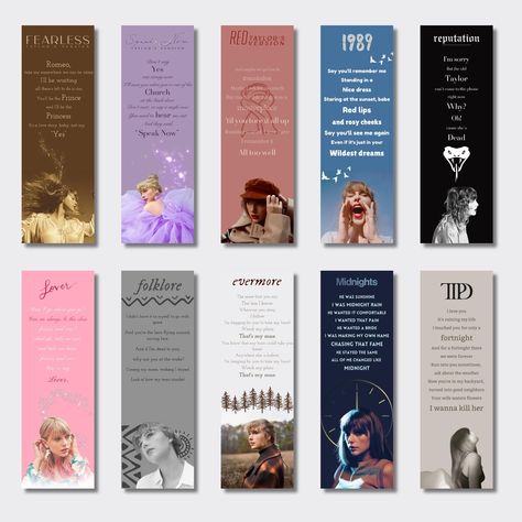 Printable Bookmarks Taylor Swift, Printable Taylor Swift Bookmarks, Eras Tour Bookmark, Taylor Swift Bookmarks Printable, Bookmark Taylor Swift, Taylor Swift Bookmarks, Taylor Swift Printable, Taylor Swift Diy, Printable Taylor Swift