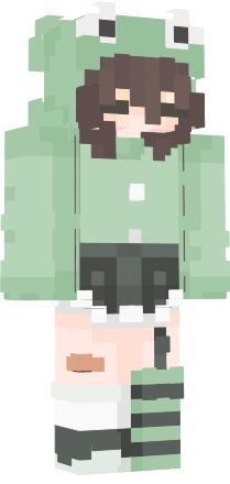 Frog girl skin(64x64) | Nova Skin Frog Girl, Skin Minecraft, Oak Logs, Nova Skin, Nova Skin Gallery, Horse Armor, Brown Mushroom, Blue Dye, Oak Planks