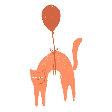 Cat With Balloon, Balloon Illustration Drawing, Cat Balloon, Balloons Illustration, Ballon Illustration, Hanging Balloons, Cat Balloons, Cat Tie, Balloon Illustration