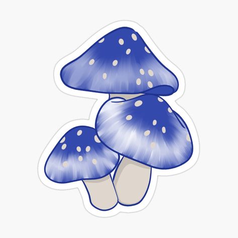 Get my art printed on awesome products. Support me at Redbubble #RBandME: https://www.redbubble.com/i/sticker/Blue-Mushroom-by-ArriArts/160620609.EJUG5?asc=u Blue Mushroom Art, Stickers For Notebooks, Witch Ideas, Blue Mushroom, Forest Witch, Mushroom Hat, Welcome Friends, Character Board, Mushroom Art