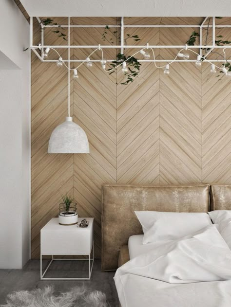 Modern Herringbone Wall Herringbone Wall, Wood Walls, Wood Accent Wall, Accent Walls In Living Room, Accent Wall Bedroom, Wood Accent, Modern Loft, Decorative Wood, Wooden Wall Decor