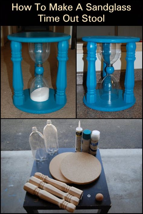 Diy Gifts From Kids, Timeout Chair, Time Out Stool, Step Stool Diy, Stool Diy, Time Out Chair, Plastic Bottle Crafts Diy, Teacher Crafts, Baby Beds