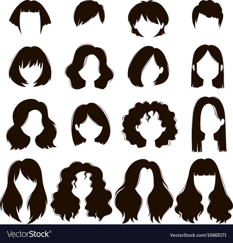 Pretty Profile, Short Hair Drawing, Women Vector, Short Hairstyle Women, Women Illustration, Hair Vector, Curly Hair Drawing, Hair Illustration, New Template