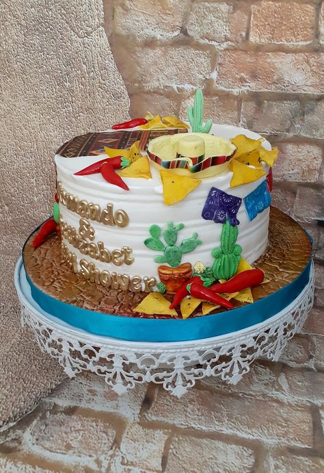 Mexican Party Cake, Mexican Fiesta Cake, 50th Birthday Cakes For Men, Mexican Birthday Parties, Fiesta Cake, Birthday Fiesta, Fiesta Birthday Party, Mexican Birthday, Birthday Cake For Him