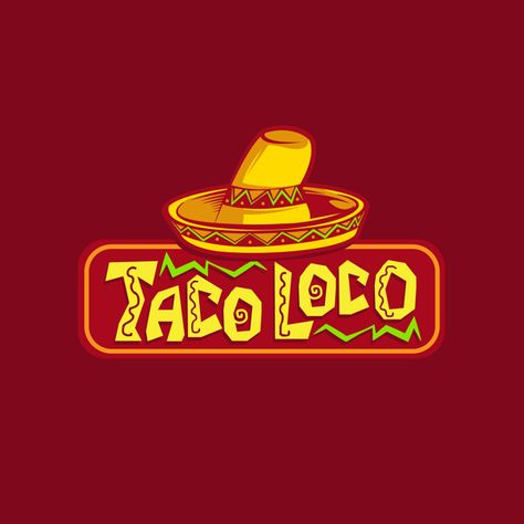 Taco Restaurant Logo, Taco Logo Design, Mexican Logo, Mexican Restaurant Design, Taco Restaurant, Food Business Ideas, Food Cart Design, Illustrator Design Tutorial, Mexico Food