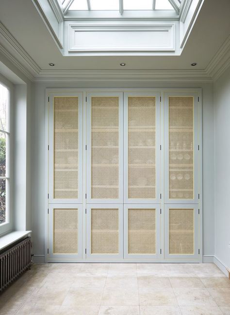 Bespoke rattan cupboard doors by Studio Wilson Copp Rattan Cupboard, Cupboard Doors, The Doors, House Inspo, Built Ins, Interior Design Inspiration, House Inspiration, Cabinet Doors, The Door