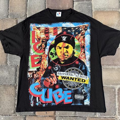 Ice Cube Rap Shirt Vintage Ice Cube “AmeriKKKa’s... - Depop Vintage Rap Tees, Rap Shirt, Vintage Fans, Art Shirt, Rap Tee, Hip Hop Culture, Most Wanted, Art Shirts, Ice Cube