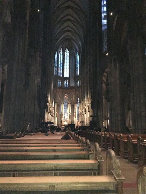 Inside cathedral at Cologne Cologne Cathedral Inside, Cathedral Inside, Pretty Architecture, Marble House, Capricorn Moon, Cathedral Wedding, Gothic Architecture, Gothic Beauty, Night City