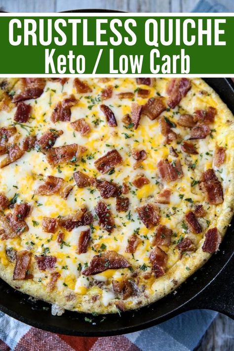 Keto Crustless Quiche, Quiche Keto, Crustless Quiche Recipe, Low Carb Quiche, Keto Quiche, Breakfast Keto, Keto Recipes Breakfast, Low Carb Diets, Quiche Recipe