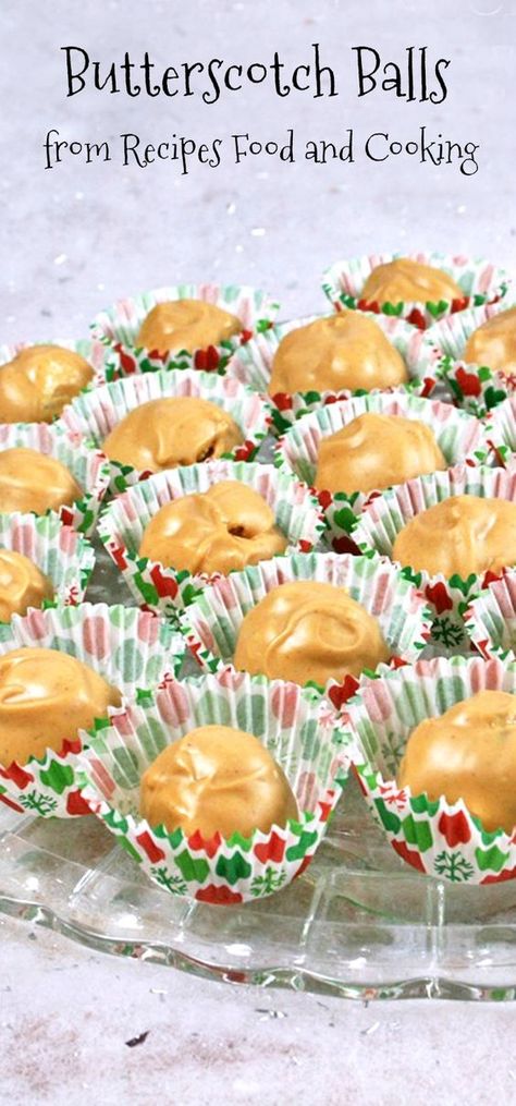 Butterscotch Balls are filled with peanut butter, dates and walnuts then covered with a butterscotch coating. Butterscotch Balls, Peanut Butter Dates, Christmas Appetizer Recipes, Butterscotch Candy, Christmas Appetizer, Homemade Candy, Candy Recipes Homemade, Truffle Recipe, Dating Tips For Men